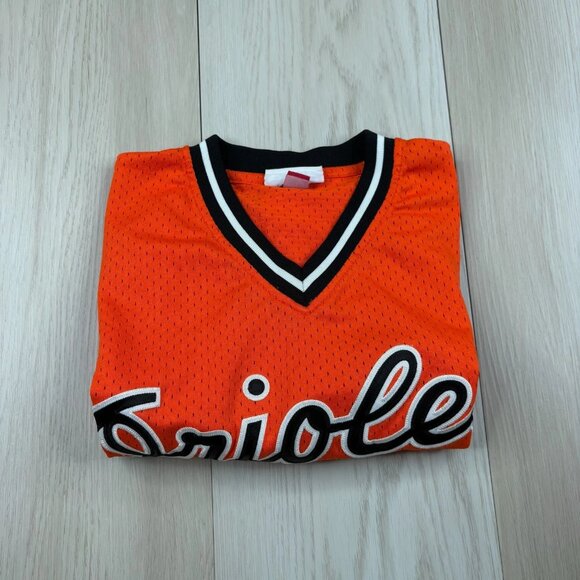 Mitchell & Ness Mens Orange Baltimore Orioles Cal Ripken Jr. #8 MLB Jersey 40 - Picture 1 of 16